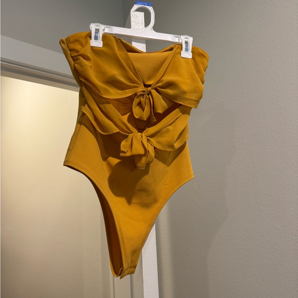 Mustard Yellow One-Piece Swimsuit